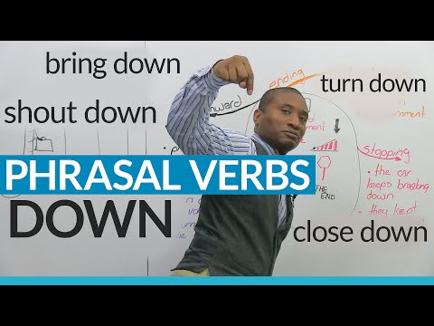 “DOWN” Phrasal Verbs in English: close down, bring down, break
