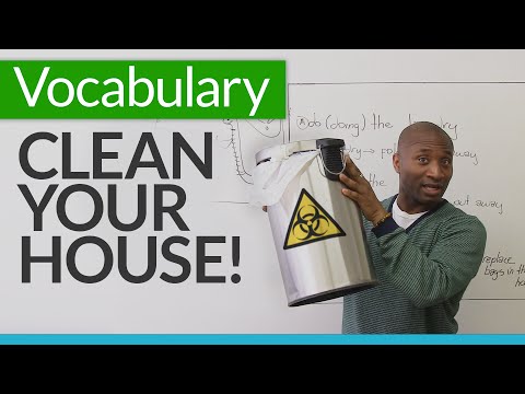Learn basic English vocabulary for cleaning your house
