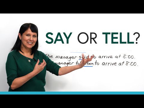 Learn English: SAY or TELL?