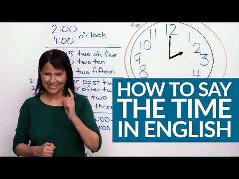 How to say the time in English