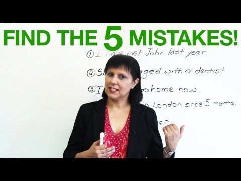 Basic English Grammar – Find the 5 mistakes!