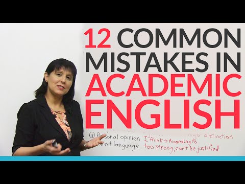 12 Common Errors in Academic English – and how to