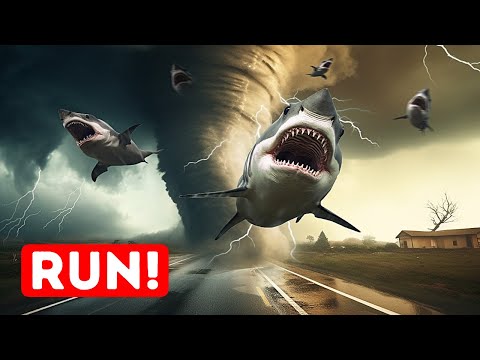 What If a Tornado Got in Water Filled with Sharks?