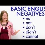 Negative Words in English: No, Not, Don’t, Didn’t